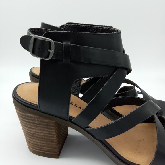 Lucky Brand Black Kailasa Leather Strappy Sandals - Picture 4 of 14